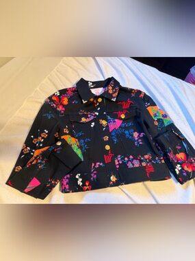 Versace H&M collab denim button up